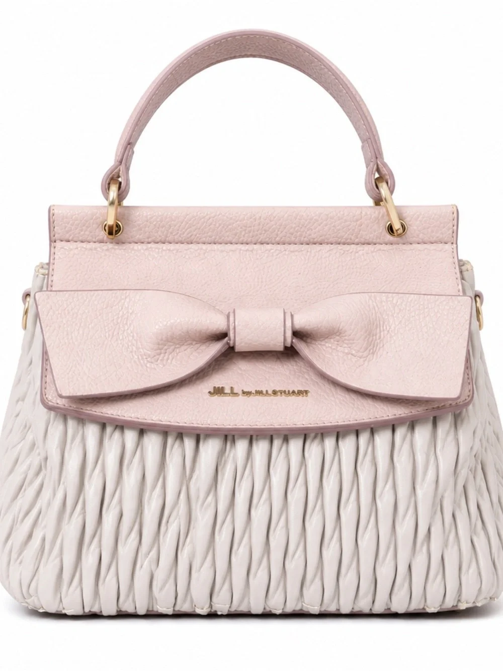 Jill Stuart Bow Pleated Satchel / Top Handle Bag - Picture 2 of 12